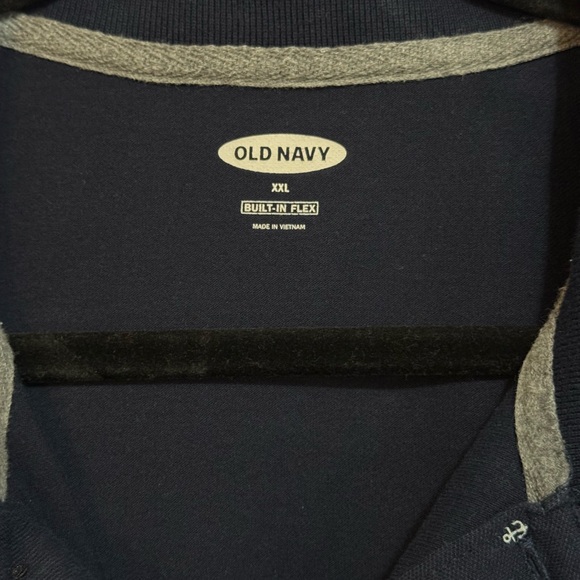 Old Navy Dark Blue Polo with Pattern - Picture 3 of 3